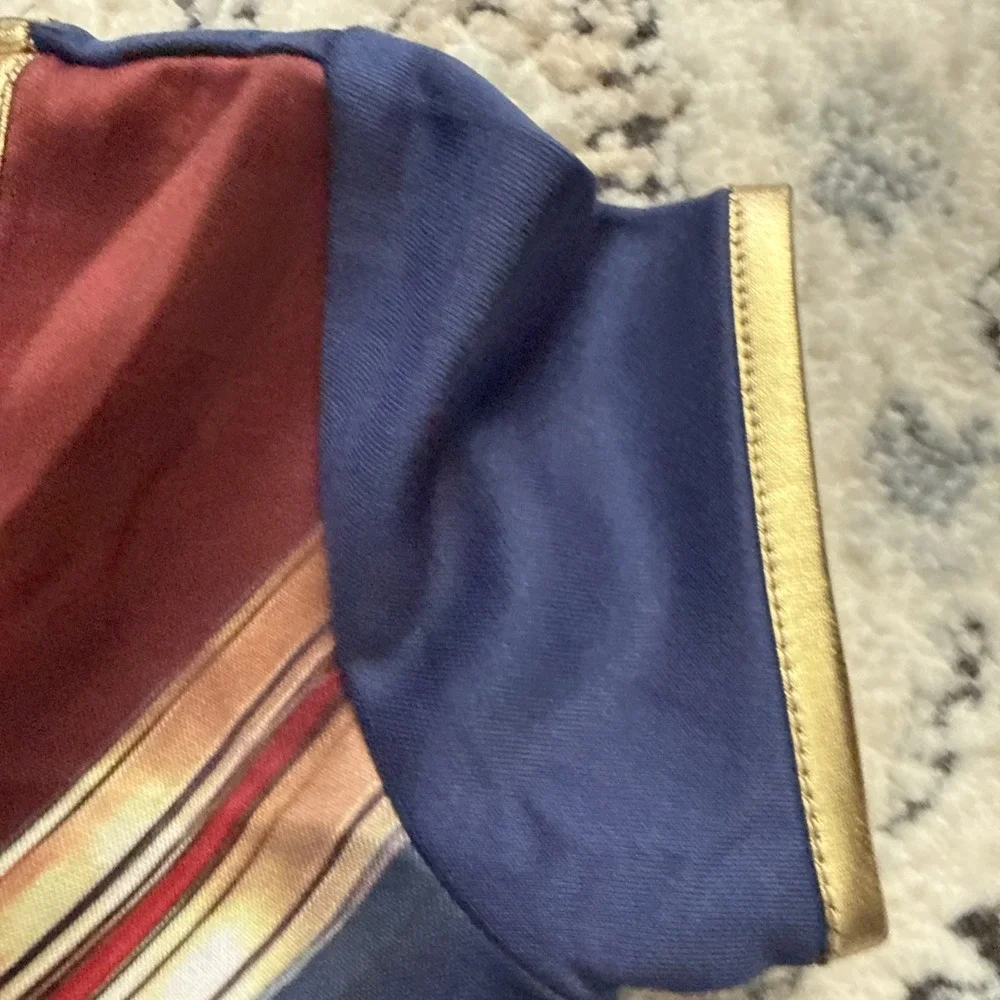 WONDER WOMAN Girls Kid Costume Gold Top Blue Tulle Skirt Size XS 4-5